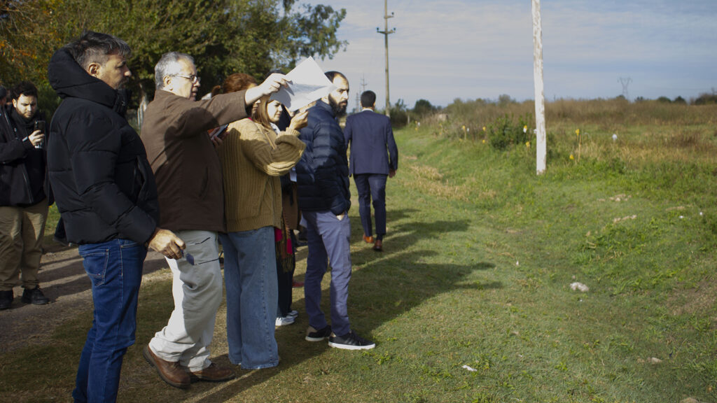 Reconocimiento judicial de la zona fumigada. Fotografía: Julia Siciliani